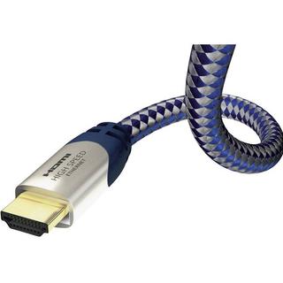 Inakustik  Inakustik HDMI Cavo Spina HDMI-A, Spina HDMI-A 1.50 m Argento/Blu 00423015 Canale di ritorno, contatti 