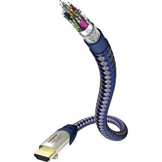 Inakustik  Inakustik HDMI Cavo Spina HDMI-A, Spina HDMI-A 1.50 m Argento/Blu 00423015 Canale di ritorno, contatti 