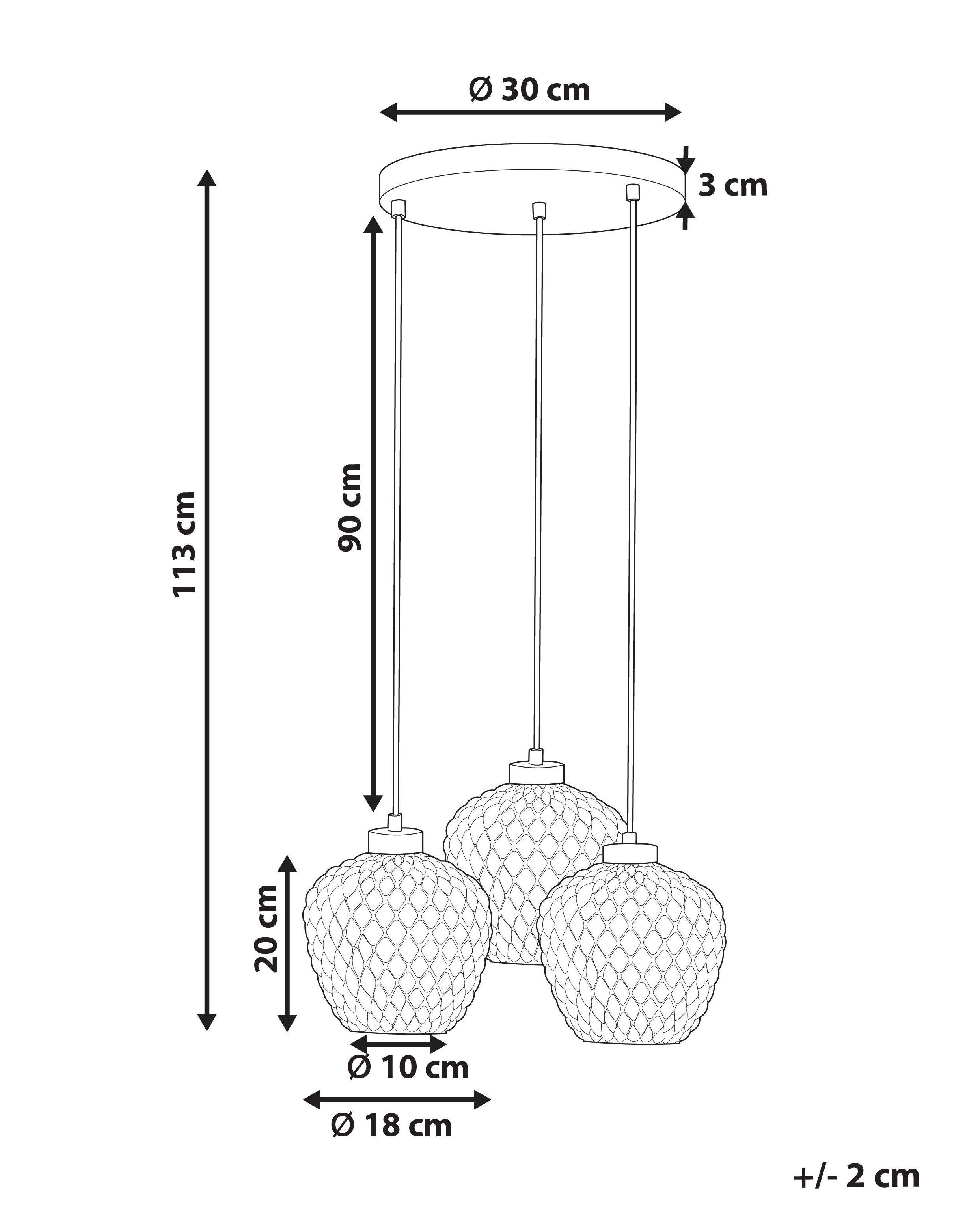 Beliani Lampe suspension en Verre Moderne SHERRY  