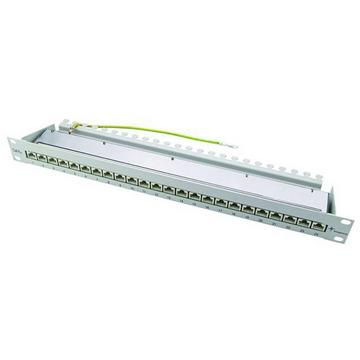 24 Porte Patchpanel di rete 483 mm (19) CAT 6A 1 U Nero