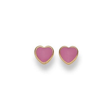 MUAU Schmuck  Ohrstecker Herz Gelbgold 750, 5mm 