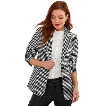 Einfarbige Dogtooth Co-Ord Jacke