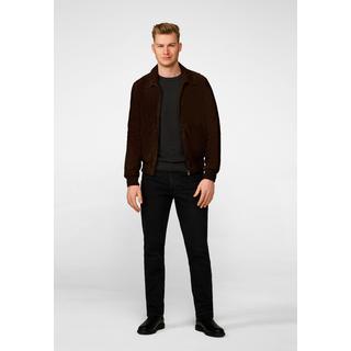 RICANO  Veste en cuir pour hommes Ben, blouson fin avec col polo 