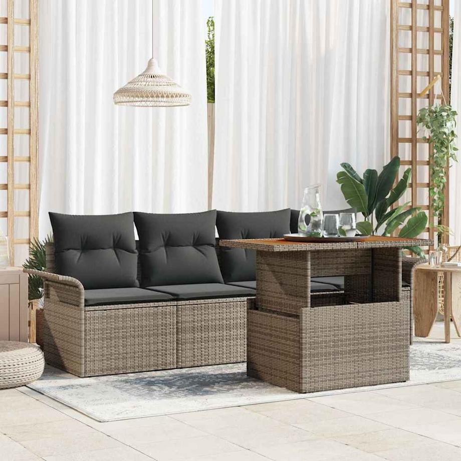 VidaXL Ensemble de meubles d'extérieur poly rattan  