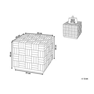 Beliani Table basse en Teck Rétro GAMETI  