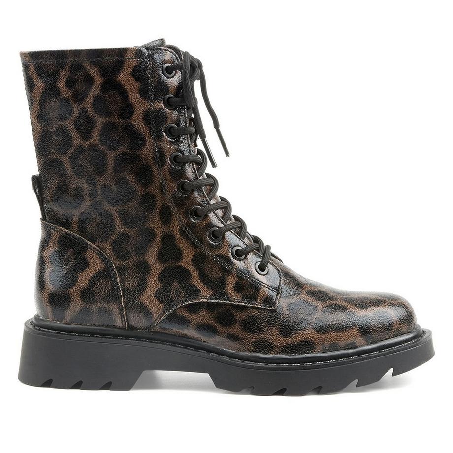 Tamaris Nelia Leopard Print Schnürstiefeletten  
