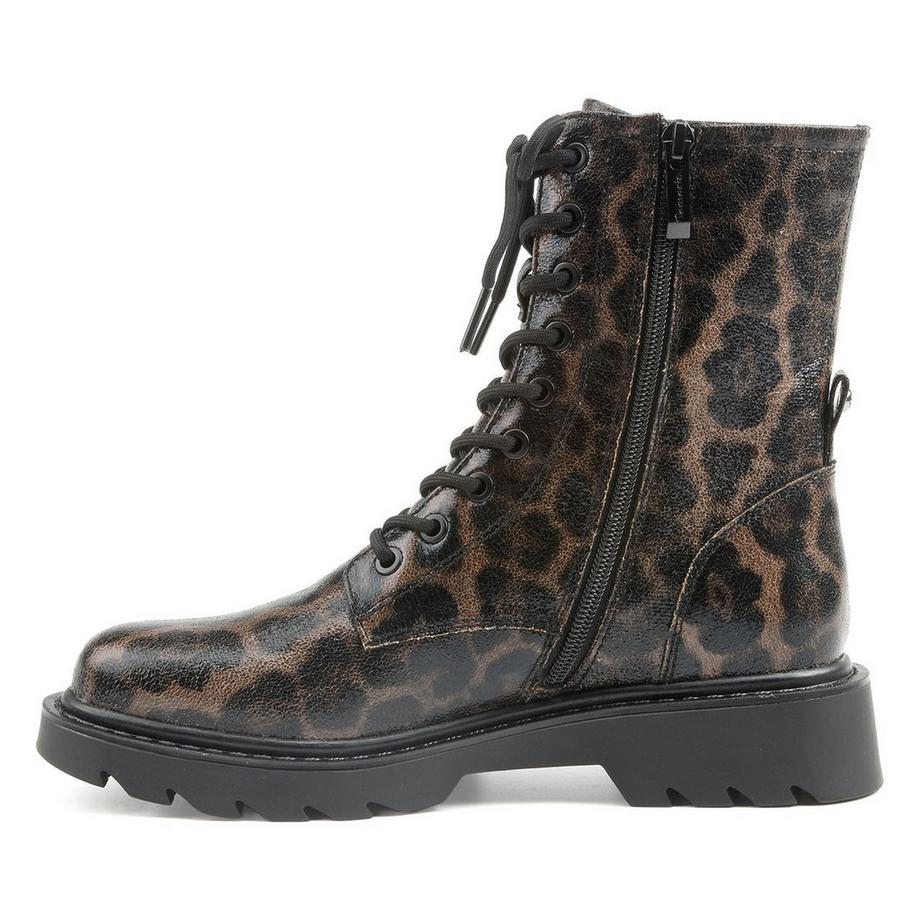 Tamaris Nelia Leopard Print Schnürstiefeletten  
