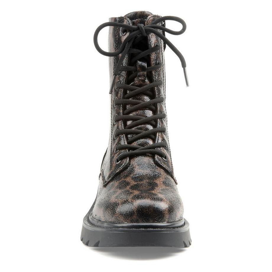 Tamaris Nelia Leopard Print Schnürstiefeletten  