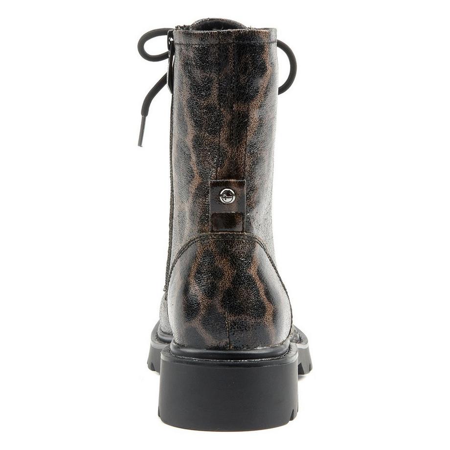 Tamaris Nelia Leopard Print Schnürstiefeletten  