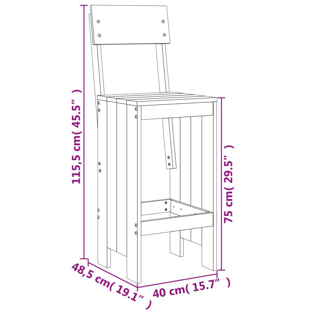 VidaXL Barhocker kiefernholz  