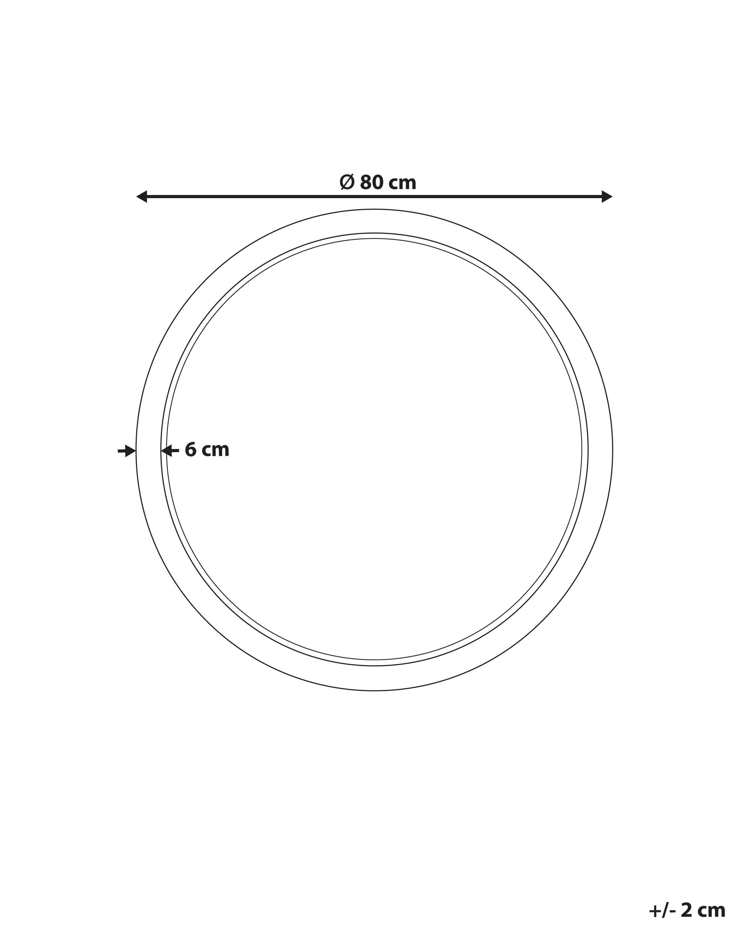 Beliani Wandspiegel aus Rattan Boho ANLEZY  