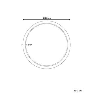 Beliani Wandspiegel aus Rattan Boho ANLEZY  