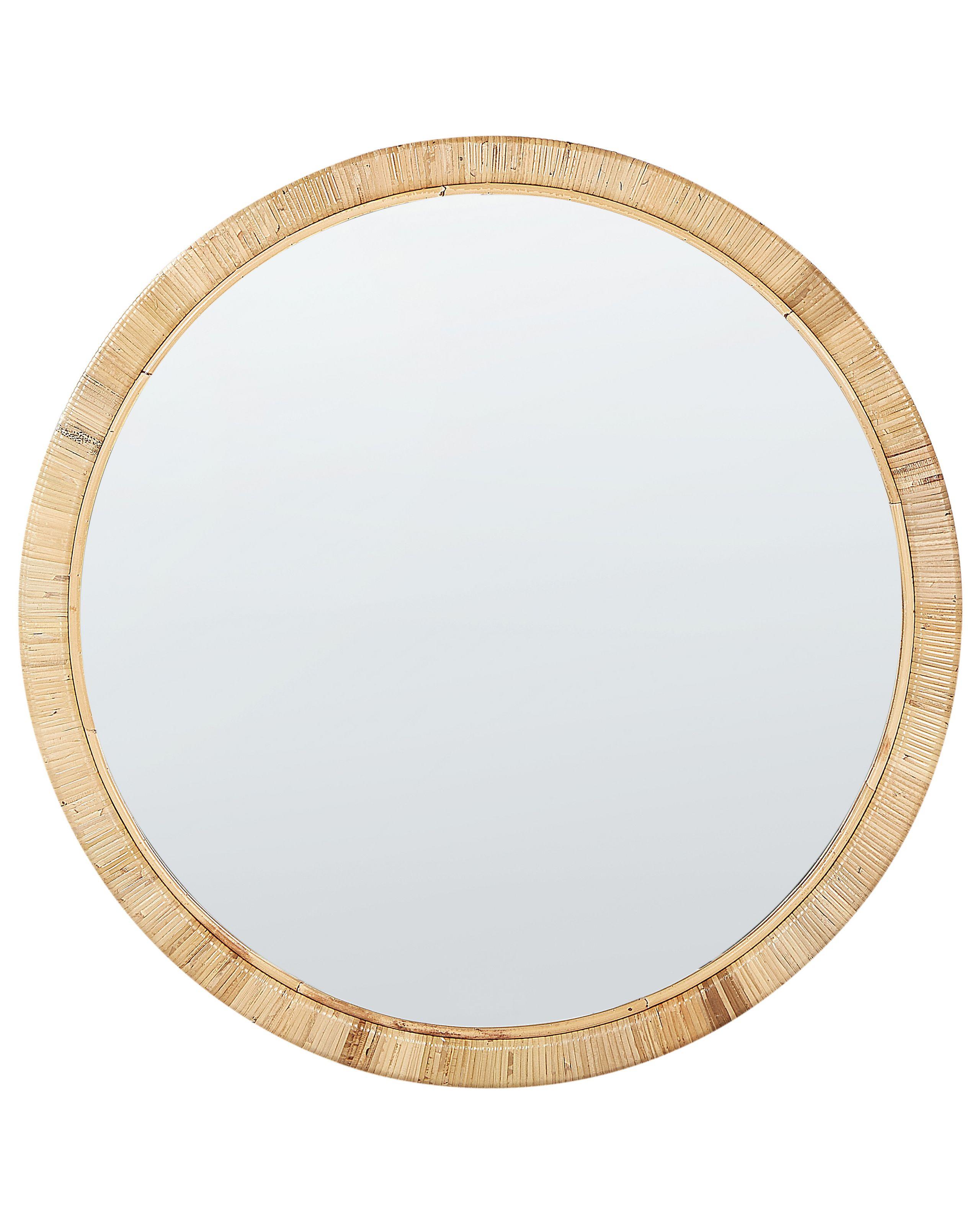 Beliani Wandspiegel aus Rattan Boho ANLEZY  