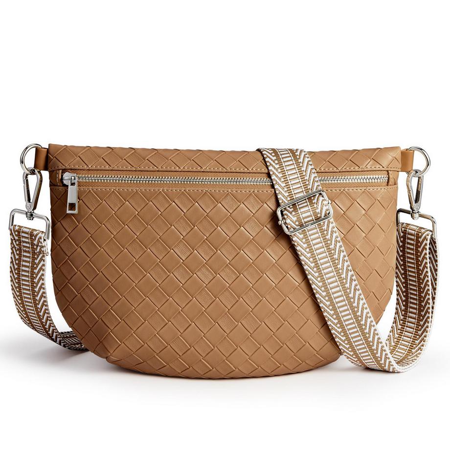 Sac à Bandoulière En Cuir avec Large Bandoulière Réglable, Sac à Bandoulière Moderne
