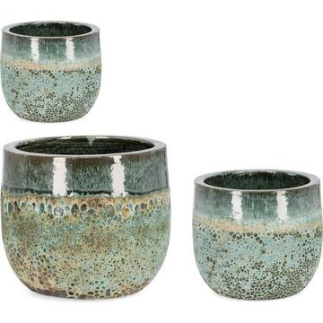 Cache-pot Duyen vert jade (lot de 3)