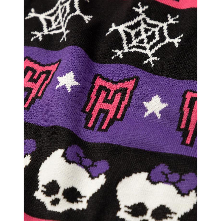Monster High Pull Noël motif Crâne et Flocon de Neige  