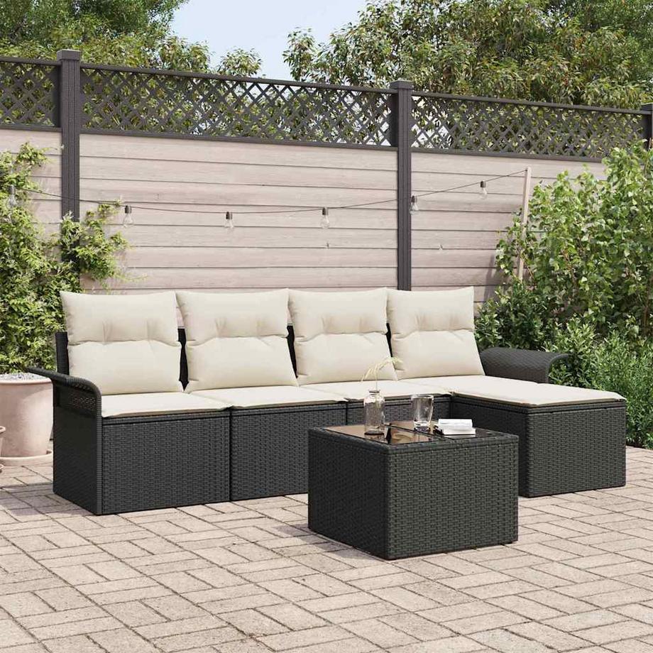 VidaXL Sofa d'extérieur moderne poly rattan  