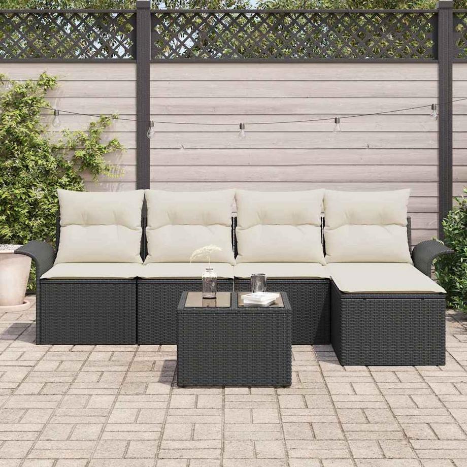 VidaXL Sofa d'extérieur moderne poly rattan  