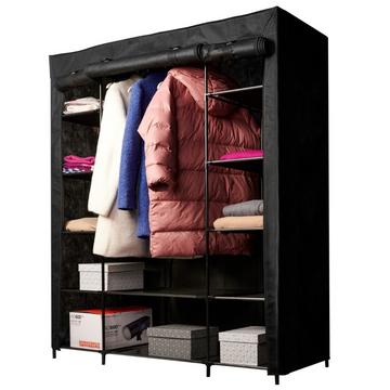 Armoire pliante en tissu armoire textile XXL noir