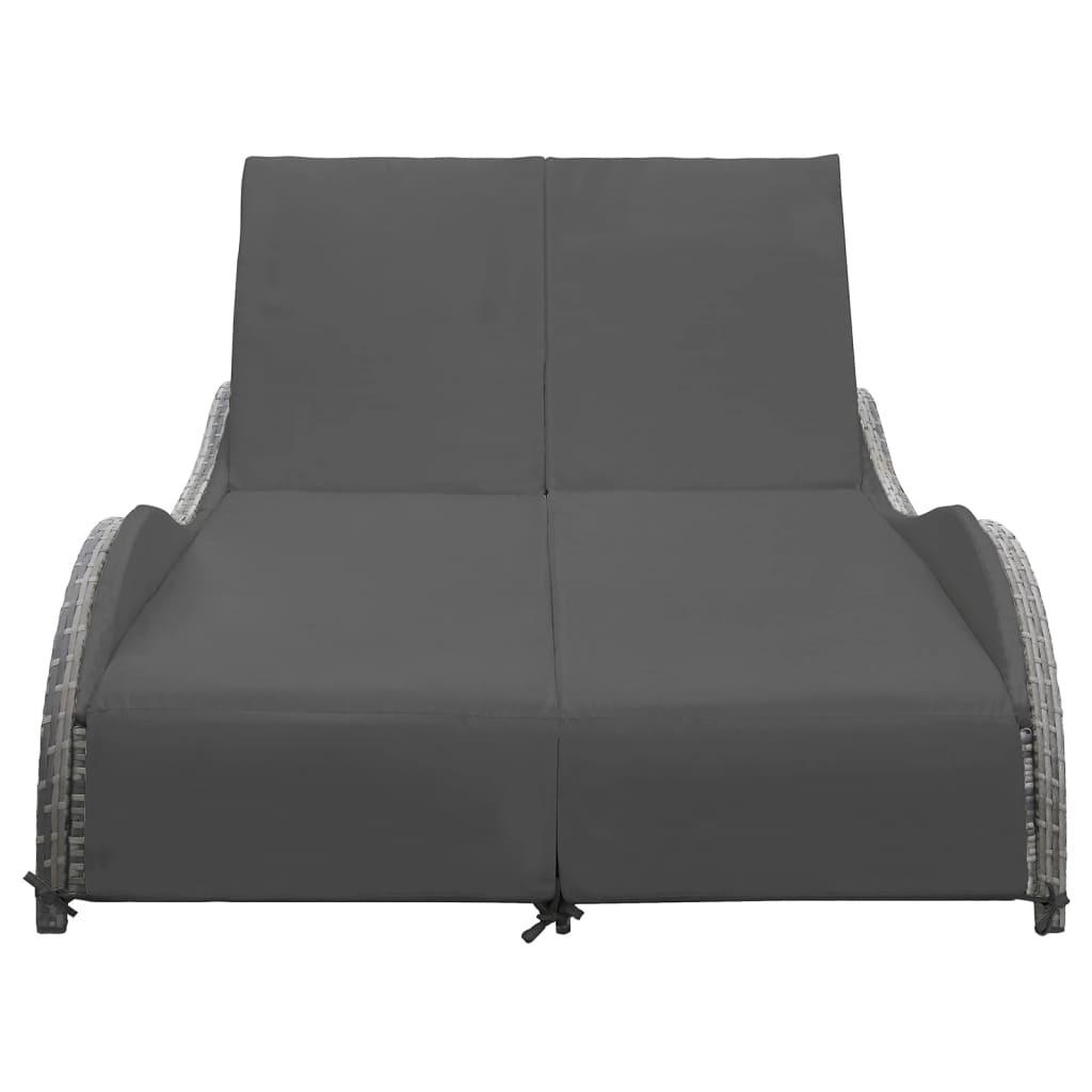 VidaXL Chaise longue rotin synthétique  