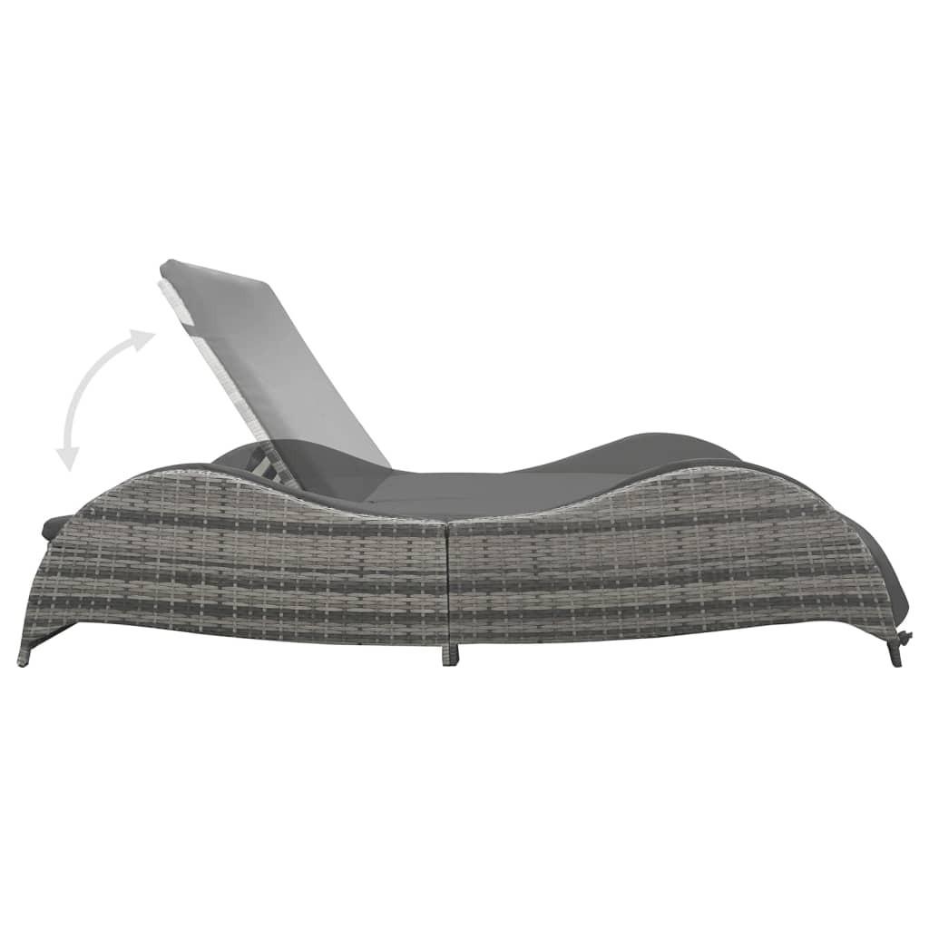 VidaXL Chaise longue rotin synthétique  