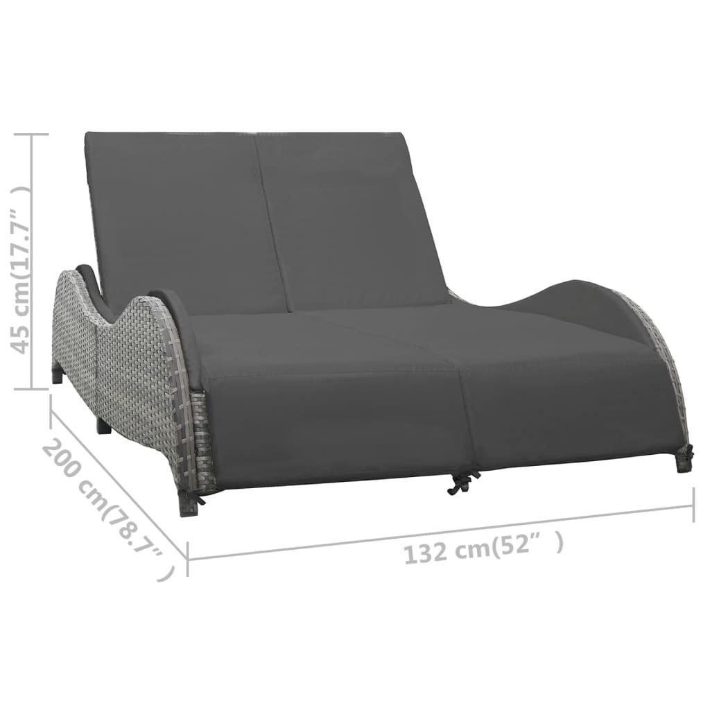 VidaXL Chaise longue rotin synthétique  