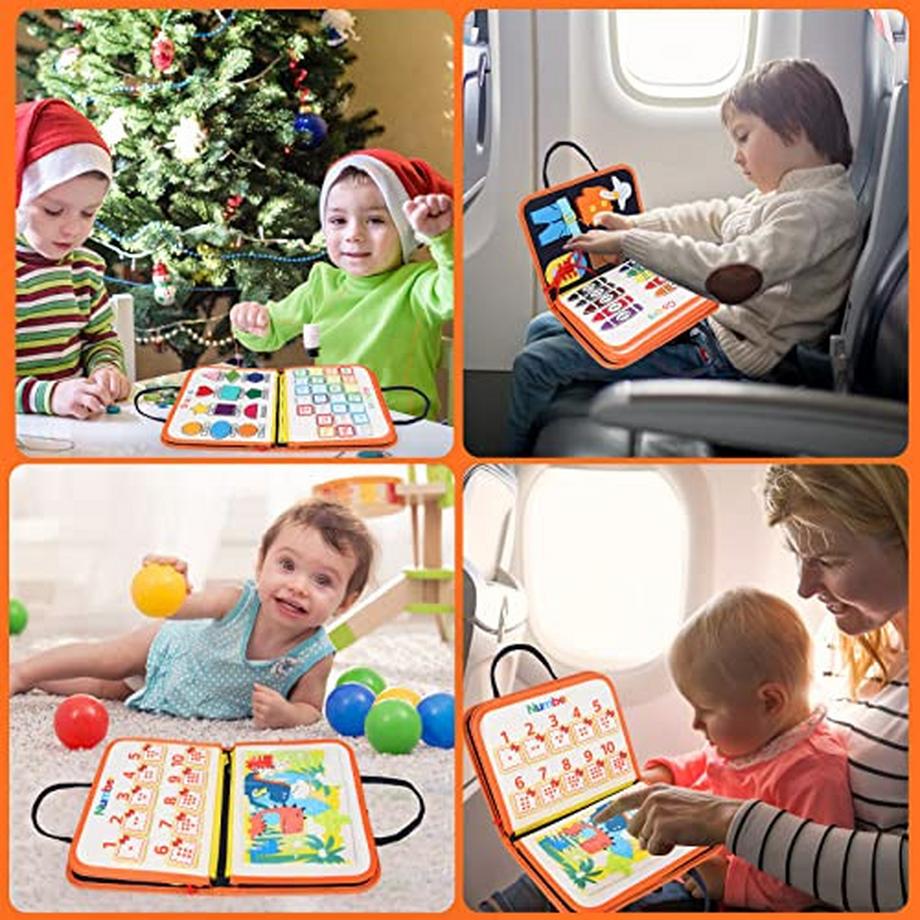 Activity-board  Busy Board Spielzeug, Activity Board Motor Activity Toy, Baby Sensory Learning Toy Motor Activity Board für Reisen Auto Flugzeug 