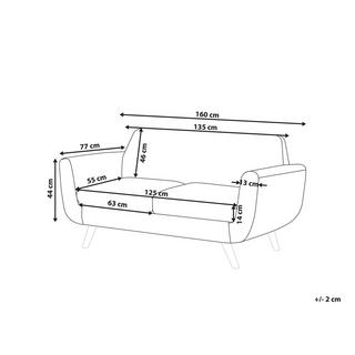 Beliani  Bezug für 2-Sitzer Sofa aus Samtstoff BERNES 