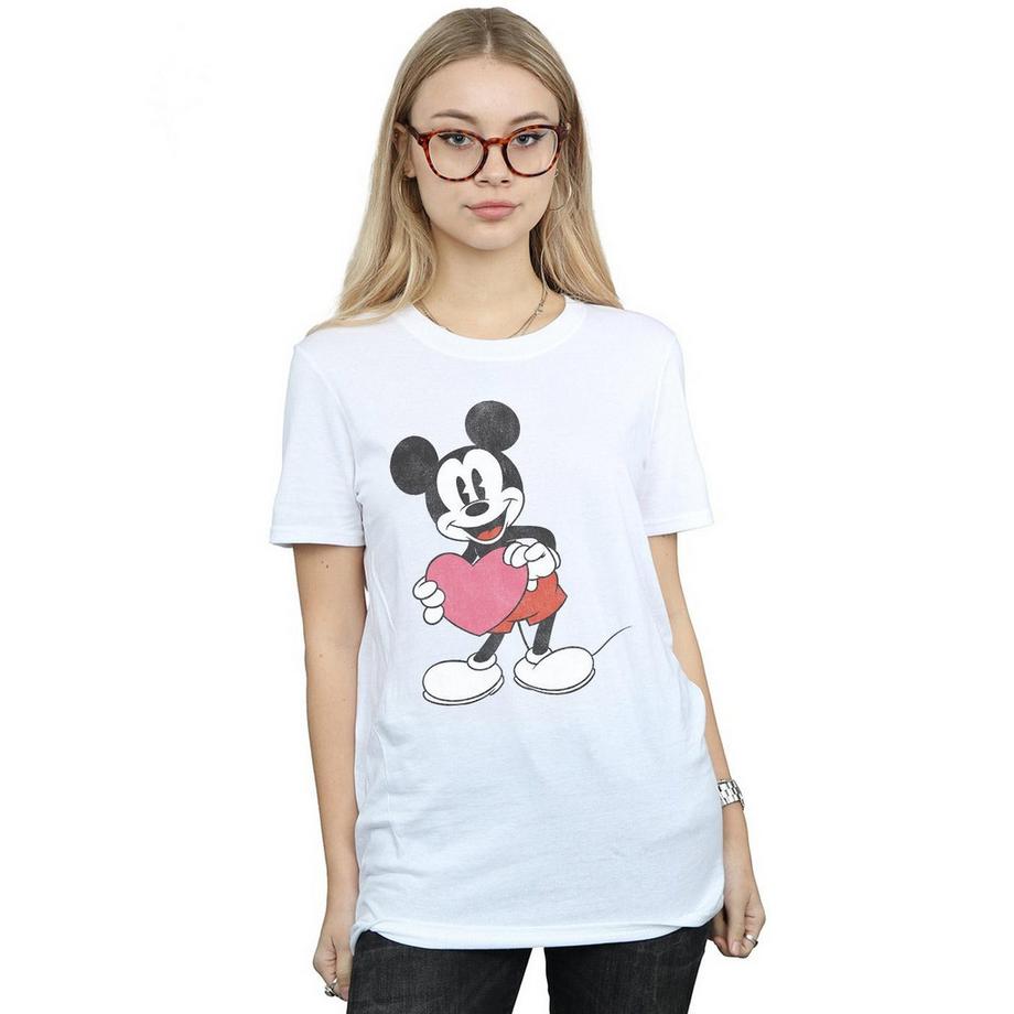 Disney Mickey Mouse Coeur Imprimé T-Shirt  