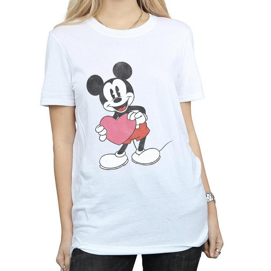 Disney Mickey Mouse Coeur Imprimé T-Shirt  