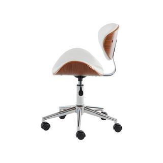 Vente-unique Chaise de bureau MONTENEGRO Hauteur Ajustable Simili Noyer  