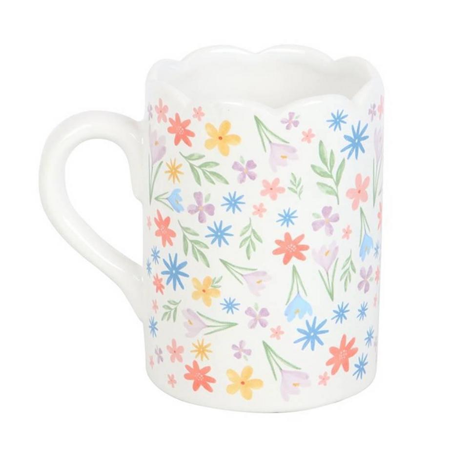 Kaffeebecher, Frühlingsblumen