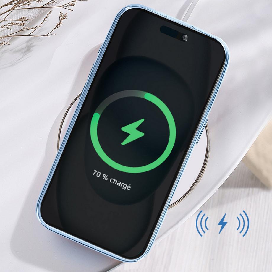 Avizar  Glam Hülle iPhone 16 Plus Blau 