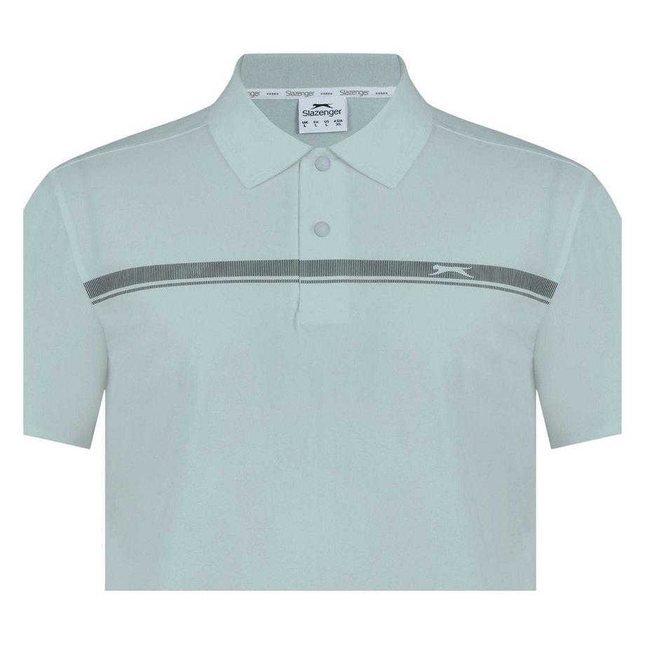 Slazenger Polo avec Emblème et Rayures Contrastées  