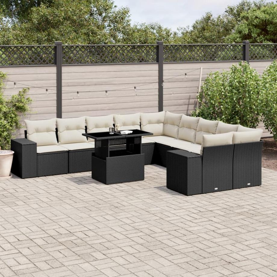 VidaXL Ensemble de canapés de jardin rotin synthétique  