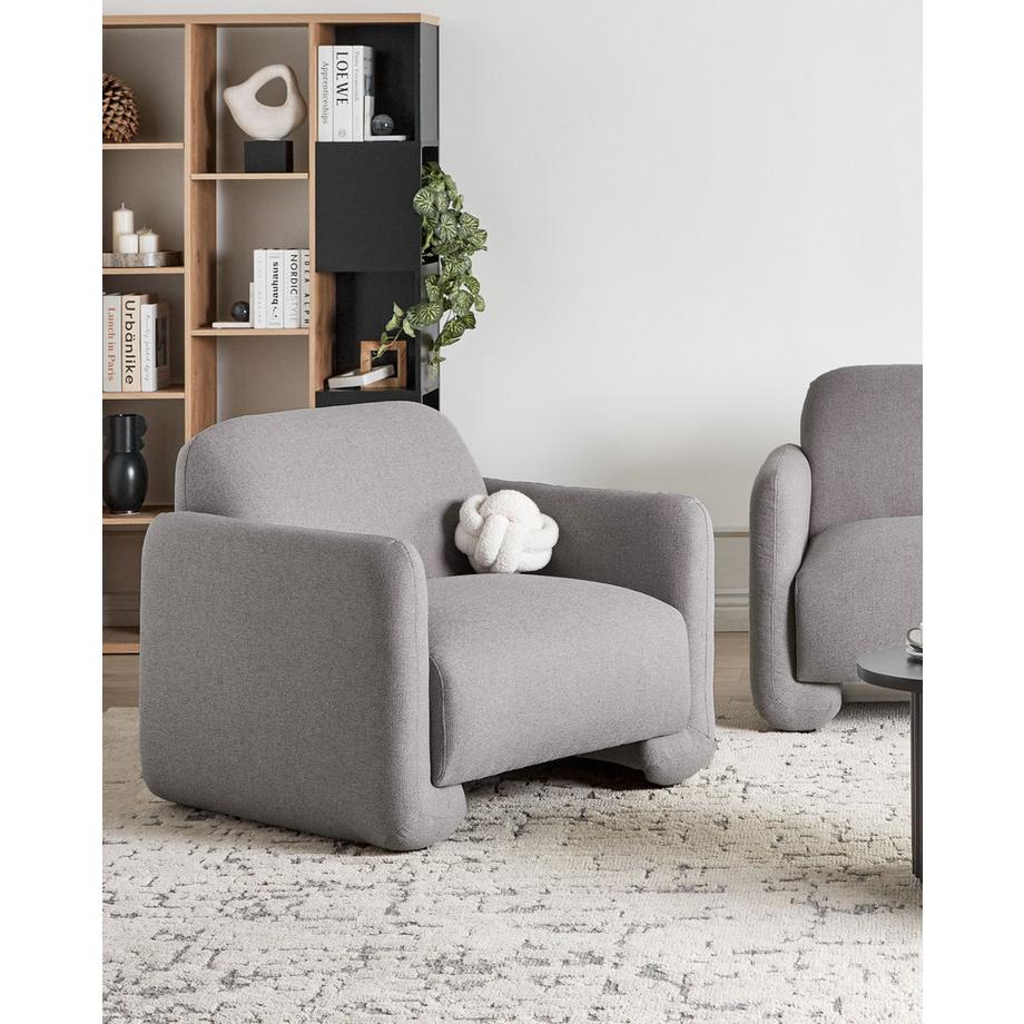 Beliani Fauteuil en Tissu Rétro SALAND  