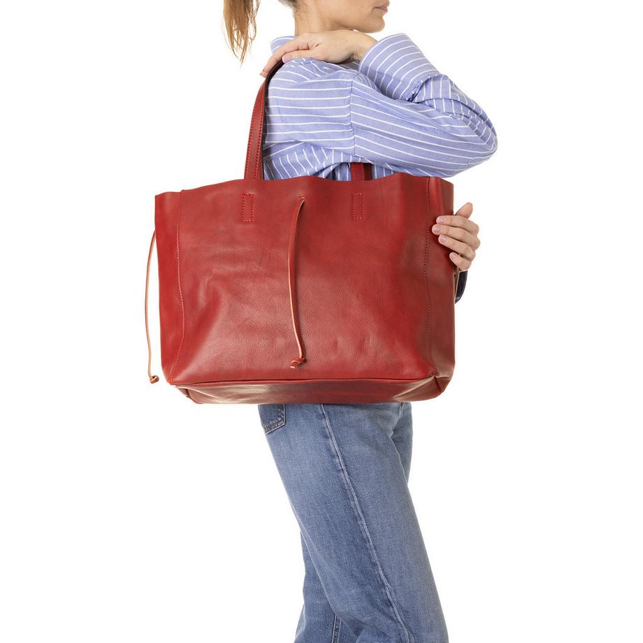 Viola Castellani Sac à bandoulière avec fermeture à lacets en cuir  