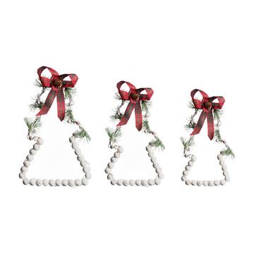 Weihnachtsdekoration 3er Set aus Tannenholz Klassisch KYVESI