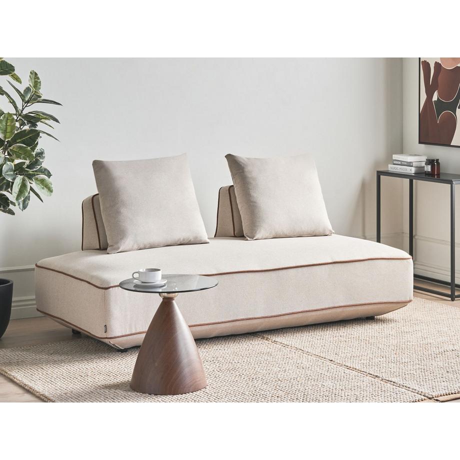 Beliani Chaise longue en Tissu Moderne SEILLANS  