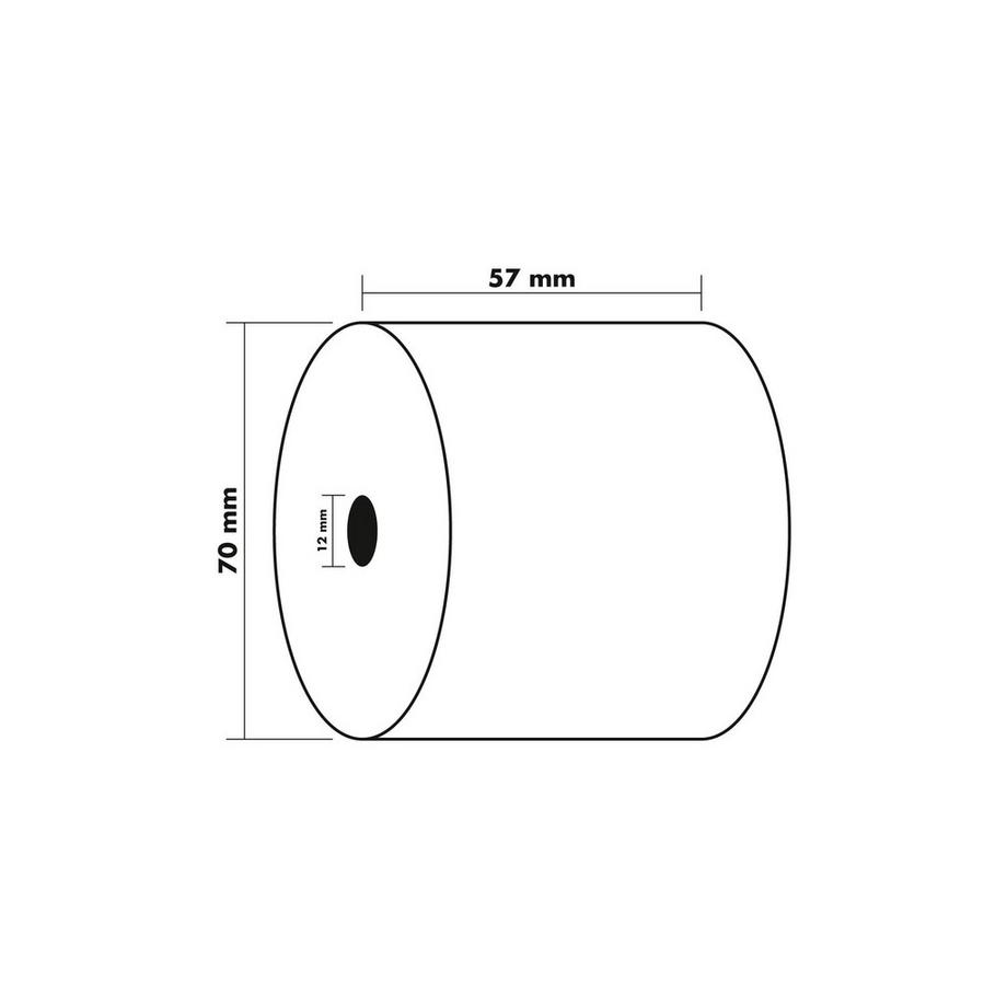 Exacompta Bobine pour machine à calculer et caisses 57x70 mm - 1 pli offset extra-blanc 60g/m2. - x 50  