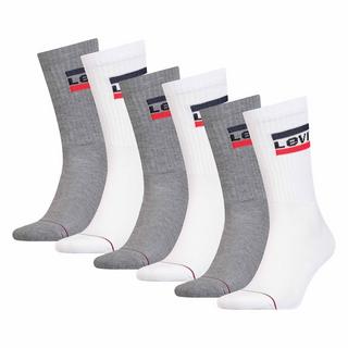 Levis Chaussettes Crew Unisexes Lot de 6  