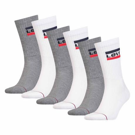 Levis Chaussettes Crew Unisexes Lot de 6  