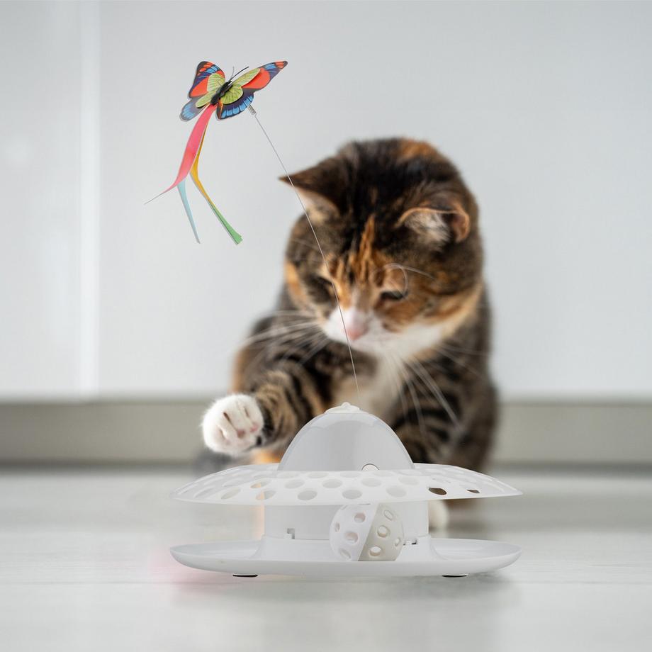 Northix  Giocattolo per gatti con palla e farfalla 