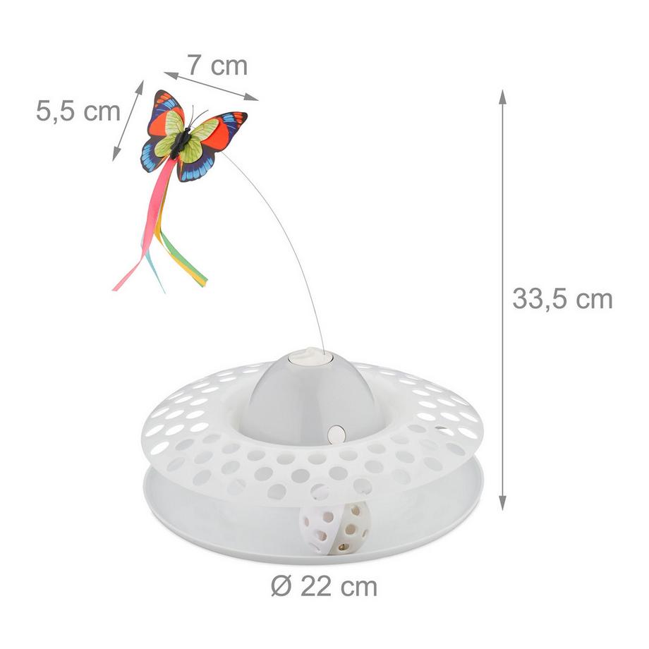 Northix  Giocattolo per gatti con palla e farfalla 