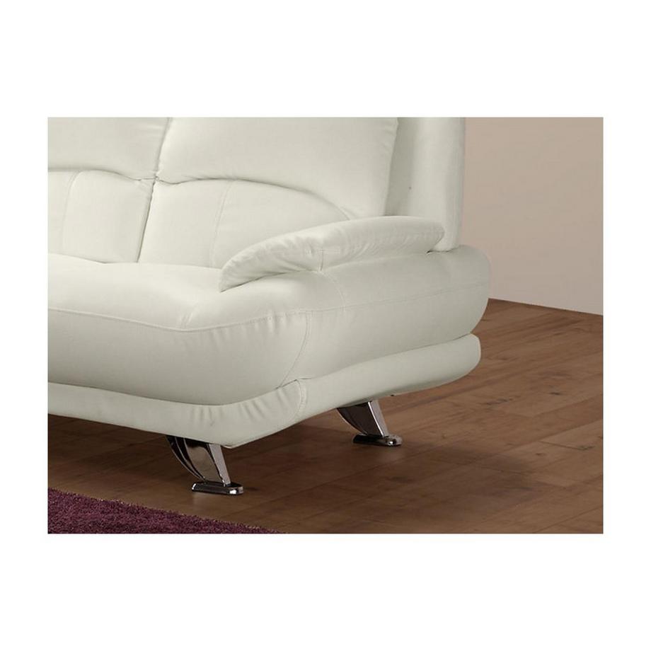 Vente-unique Canapé 3+2 places en simili MUSKO Ivoire  