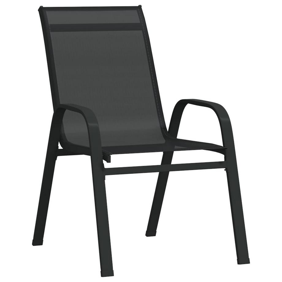 VidaXL Chaise de jardin empilable tissu  