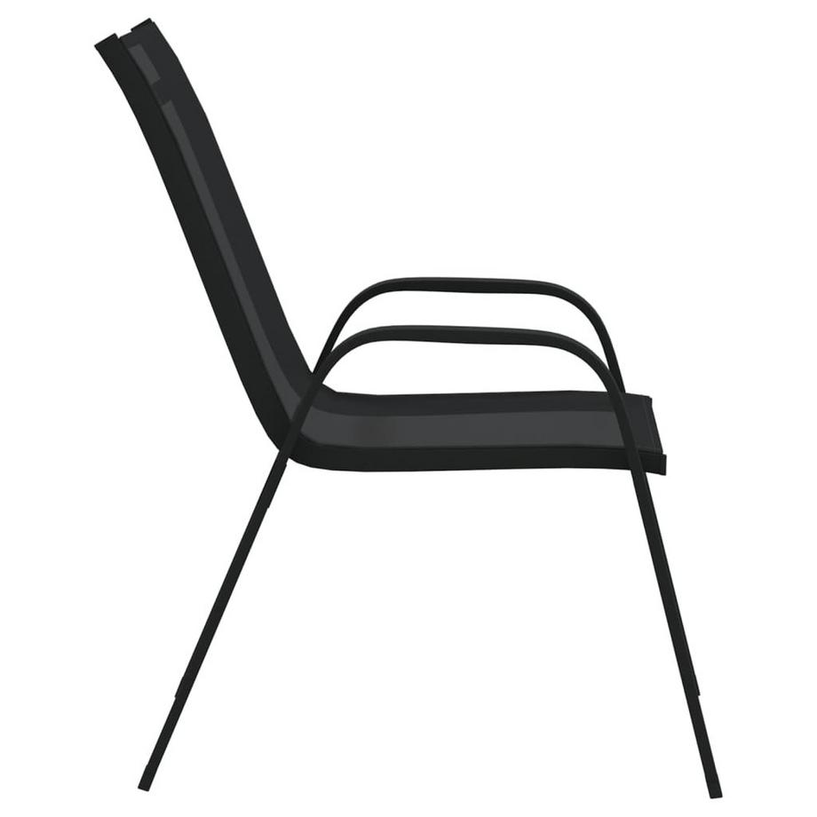 VidaXL Chaise de jardin empilable tissu  