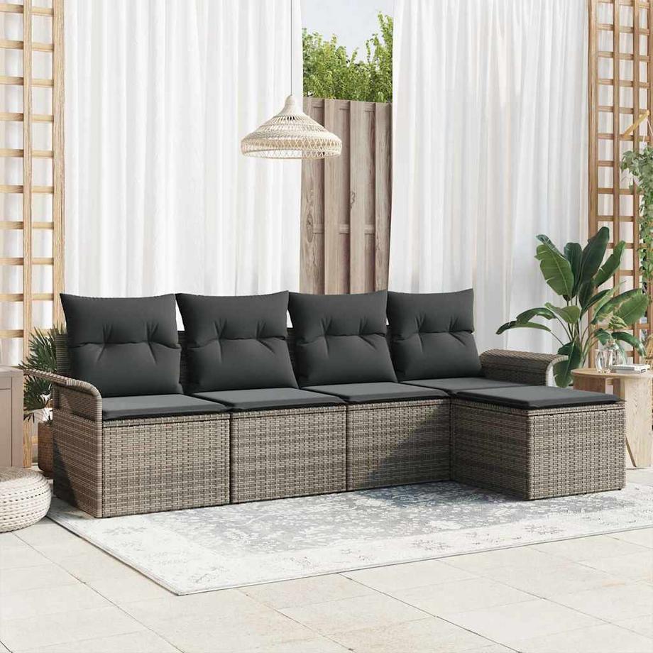 VidaXL Mobilier de jardin poly rattan  