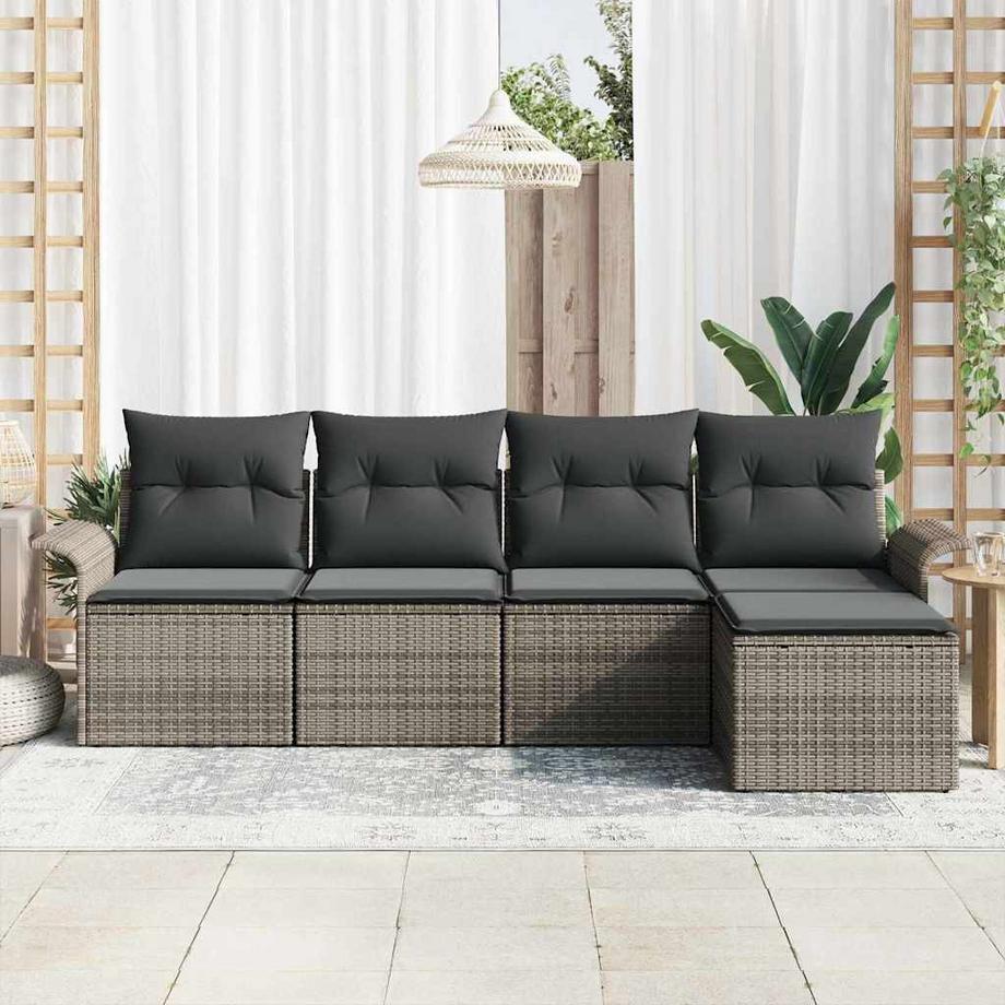 VidaXL Mobilier de jardin poly rattan  