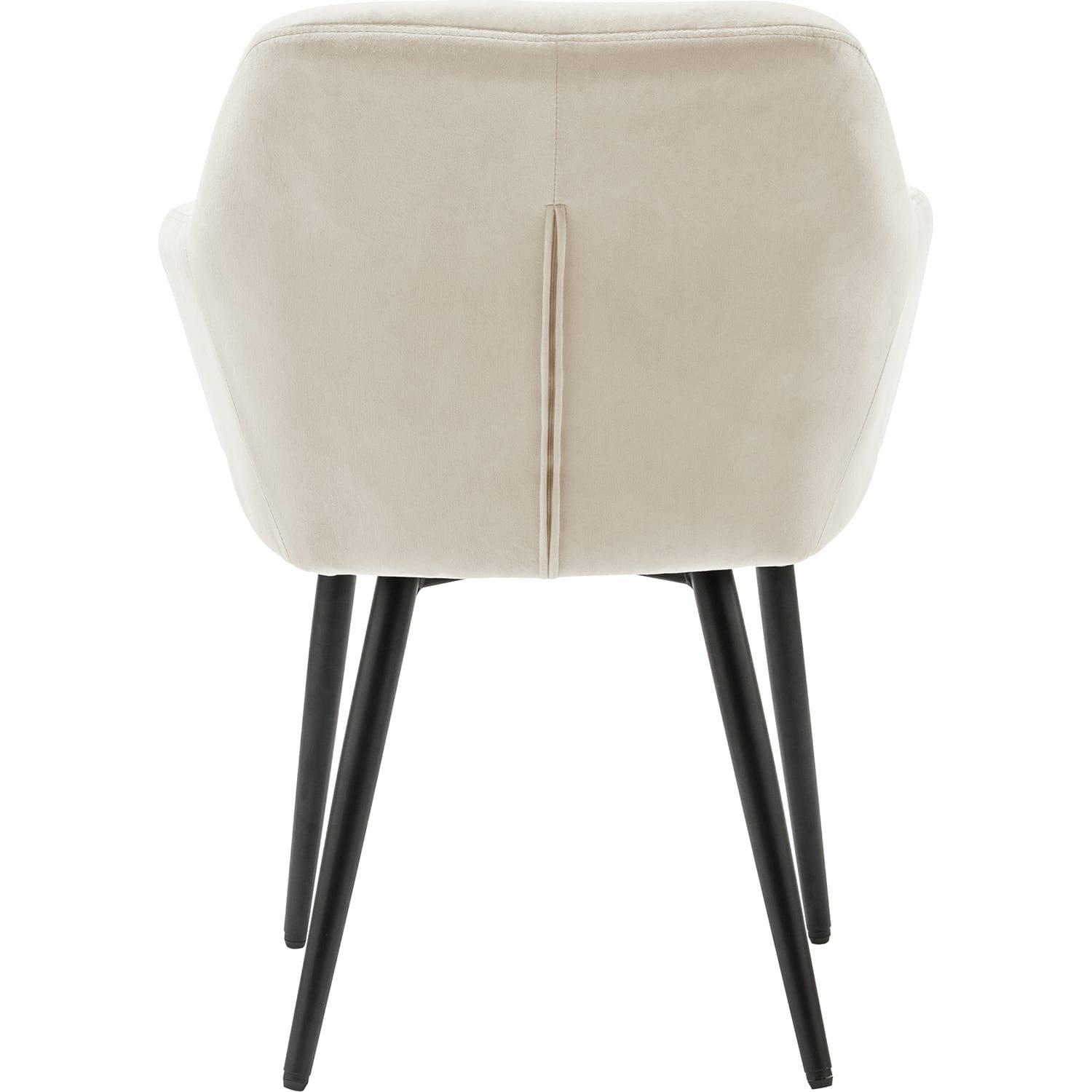 mutoni Fauteuil velours blanc crème  